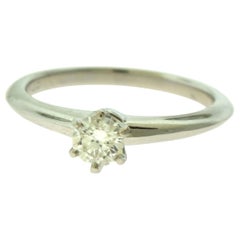 Tiffany & Co. Tiffany Diamond Single Solitaire Platinum Engagement Ring