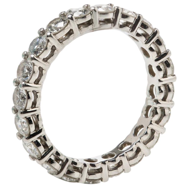 Tiffany & Co. Tiffany Embrace Diamond Platinum Eternity Band Ring 46