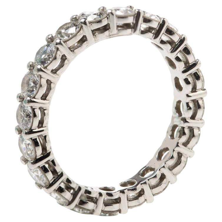 Tiffany & Co. Tiffany Embrace Diamond Platinum Eternity Band Ring 46 For Sale