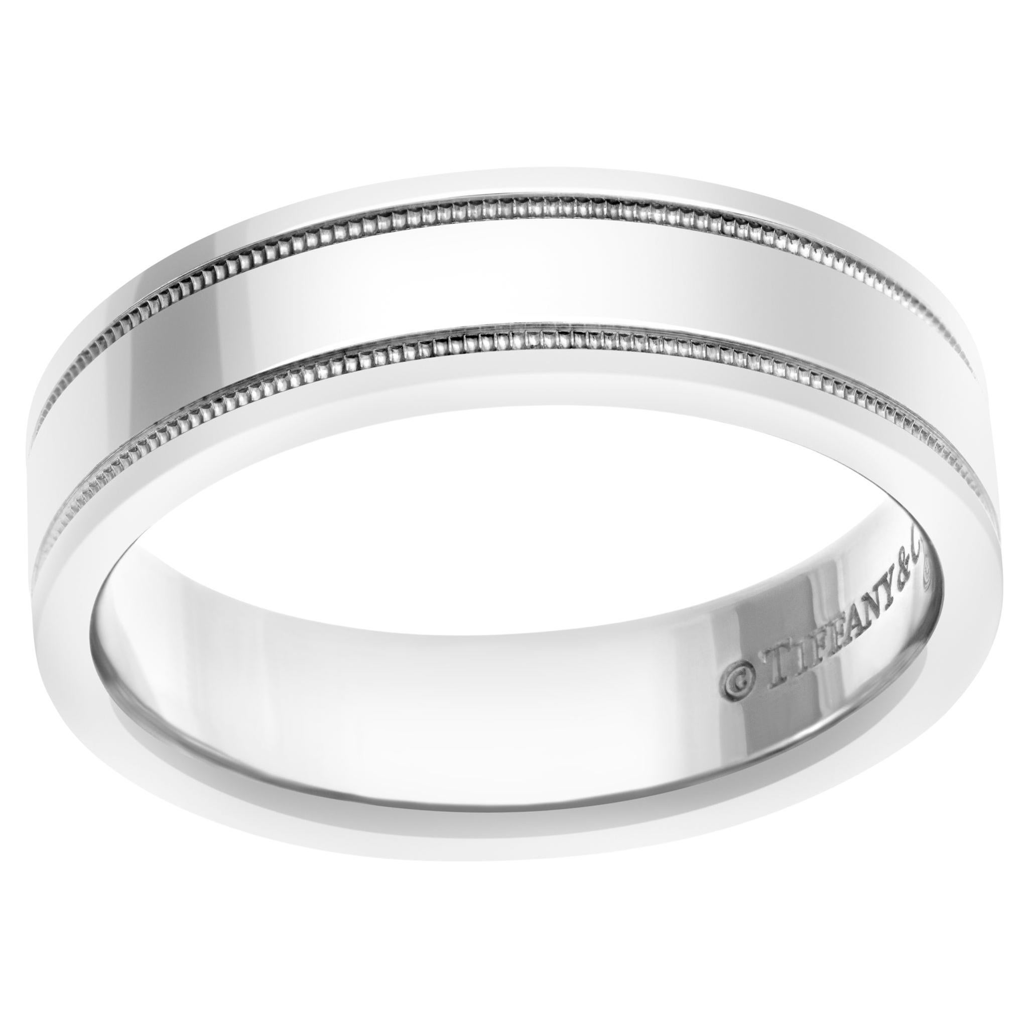 Tiffany & Co. Tiffany Essential Band Double Milgrain in Platinum