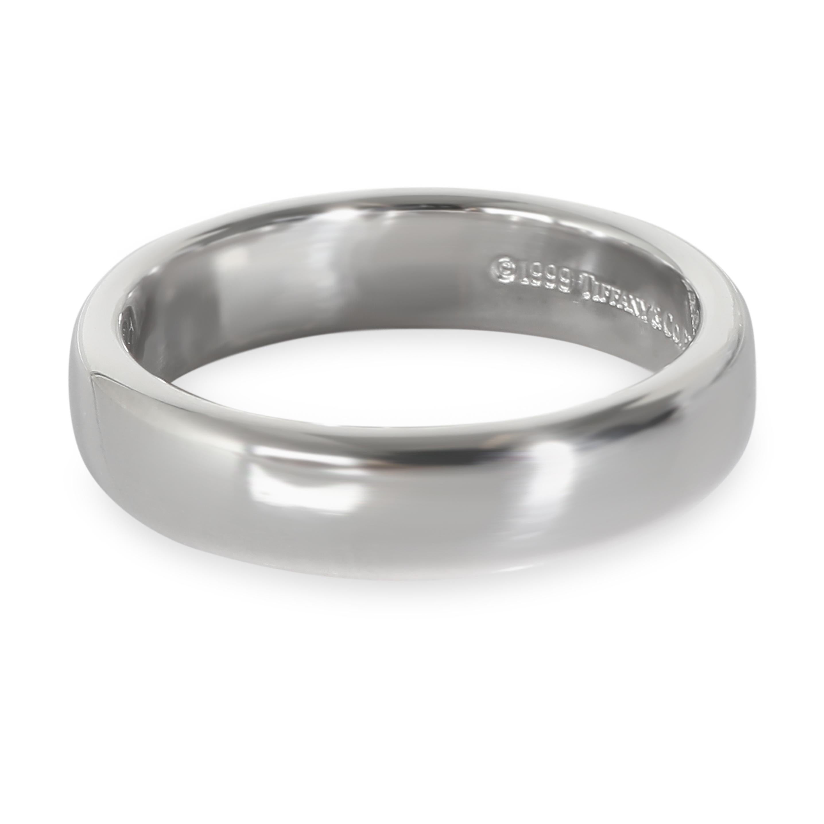 Tiffany & Co. Tiffany Forever 4.5mm Band in Platinum In Excellent Condition For Sale In New York, NY