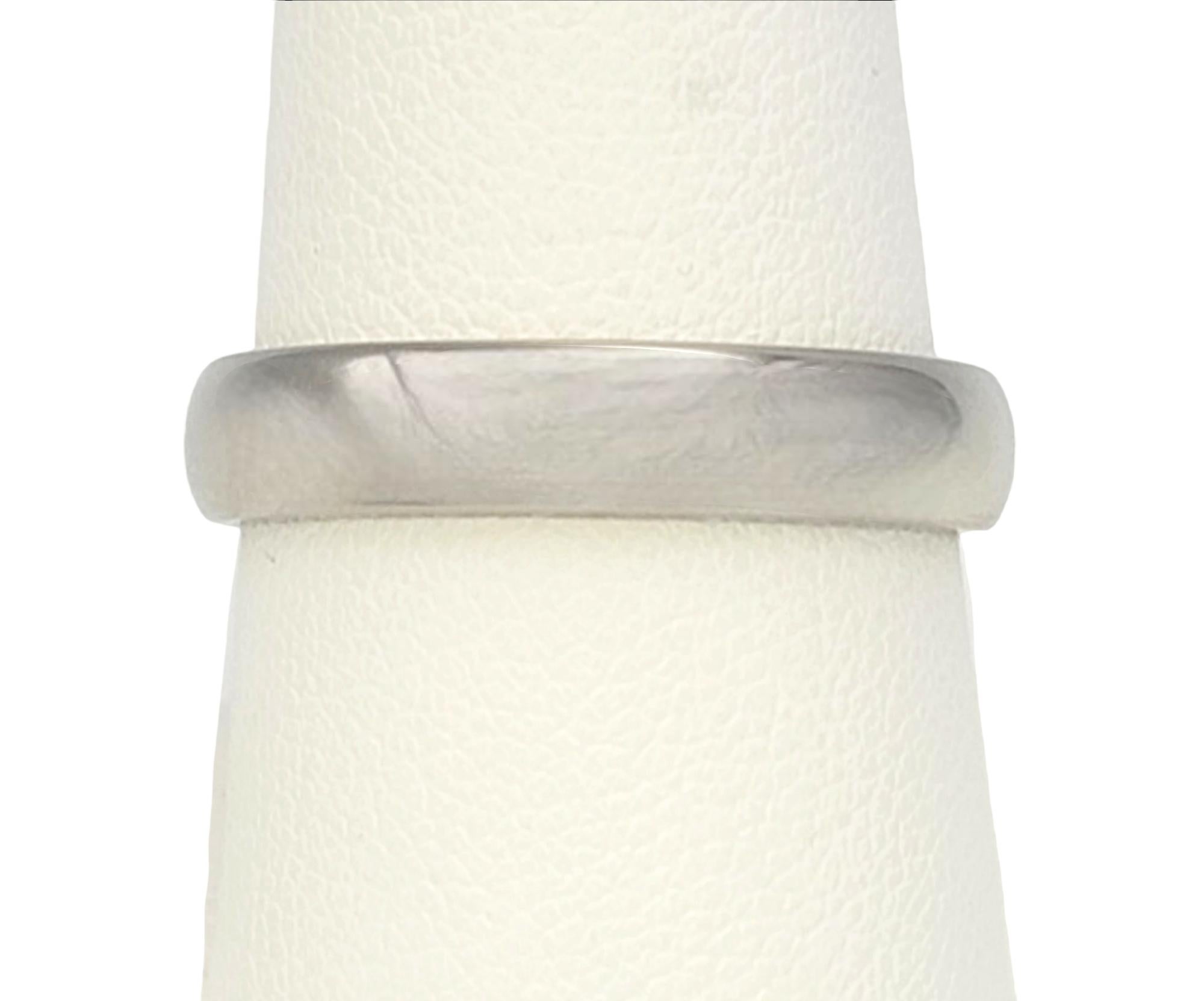 Tiffany & Co. Tiffany 'Forever' Polished Platinum Unisex Wedding Band Ring For Sale 6
