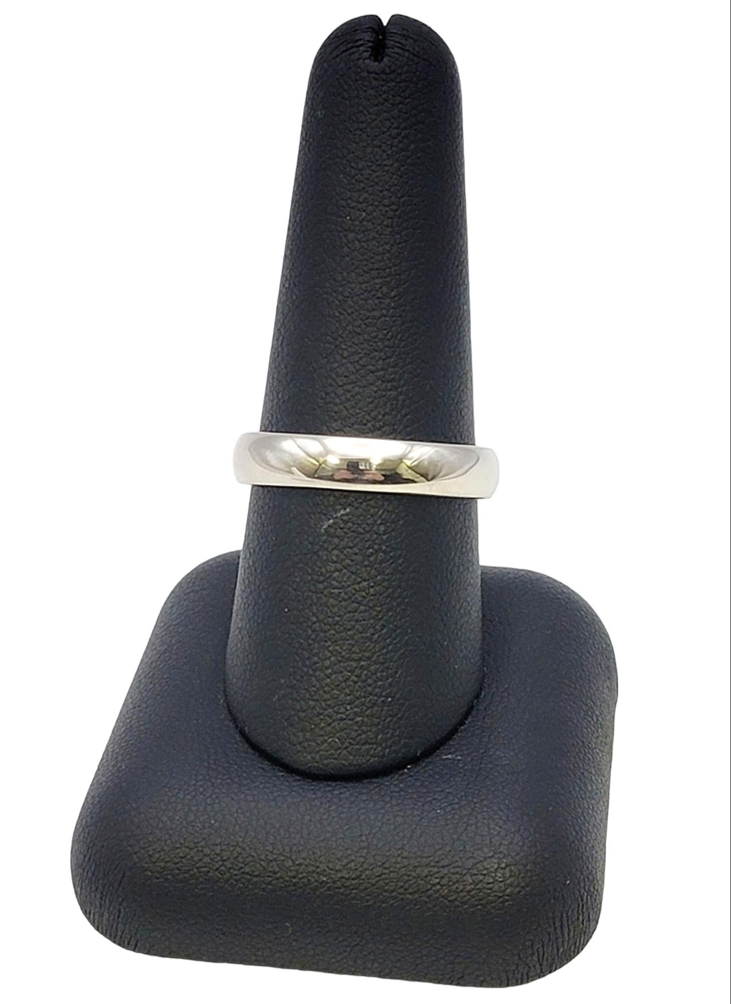Tiffany & Co. Tiffany 'Forever' Polished Platinum Unisex Wedding Band Ring For Sale 7
