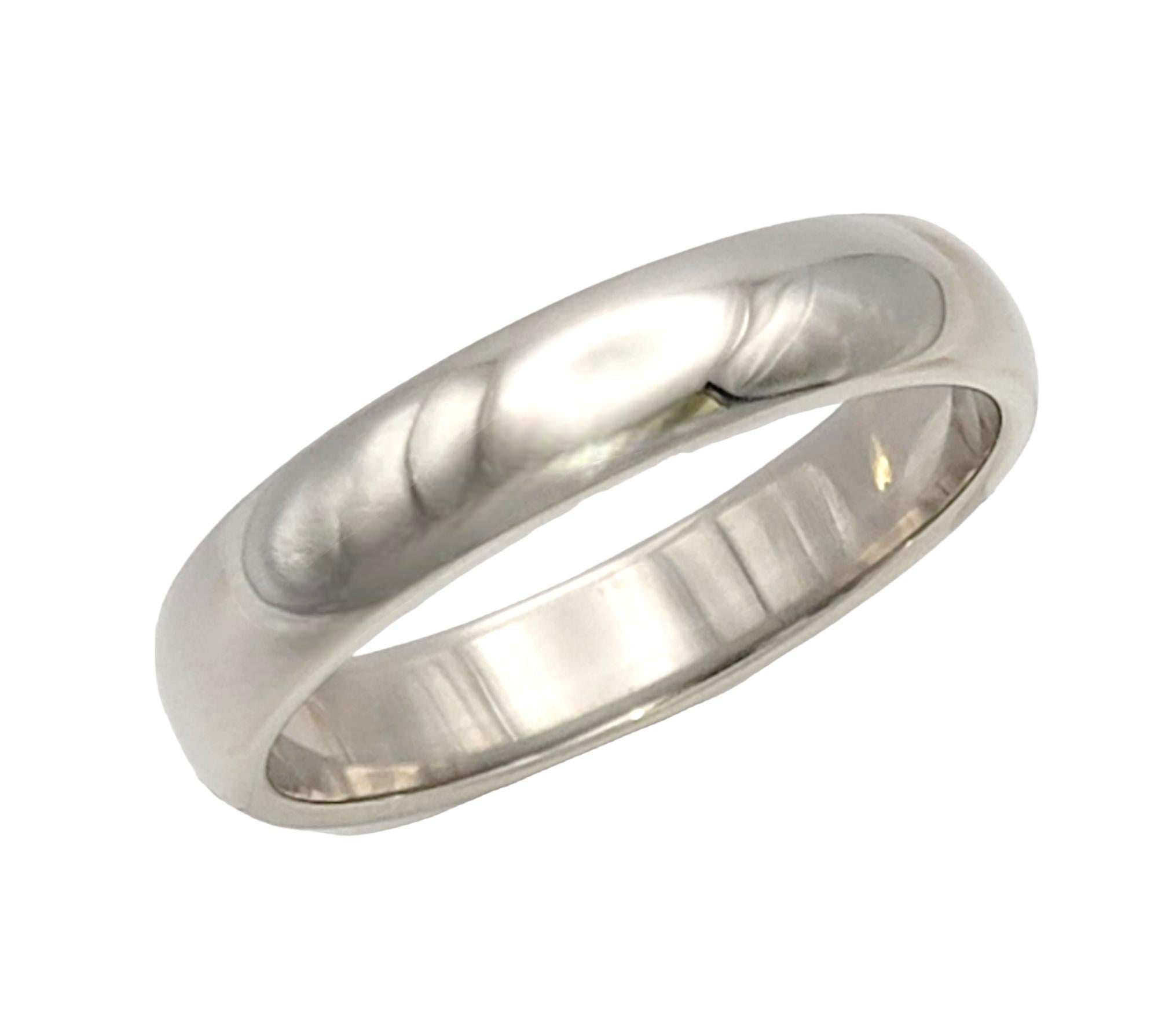 Ring size: 9.5

The classic Tiffany & Co. 'Forever' band ring is the quintessential wedding ring. Founded in 1837 in New York City, Tiffany & Co. is one of the world's most storied luxury design houses recognized globally for its innovative jewelry