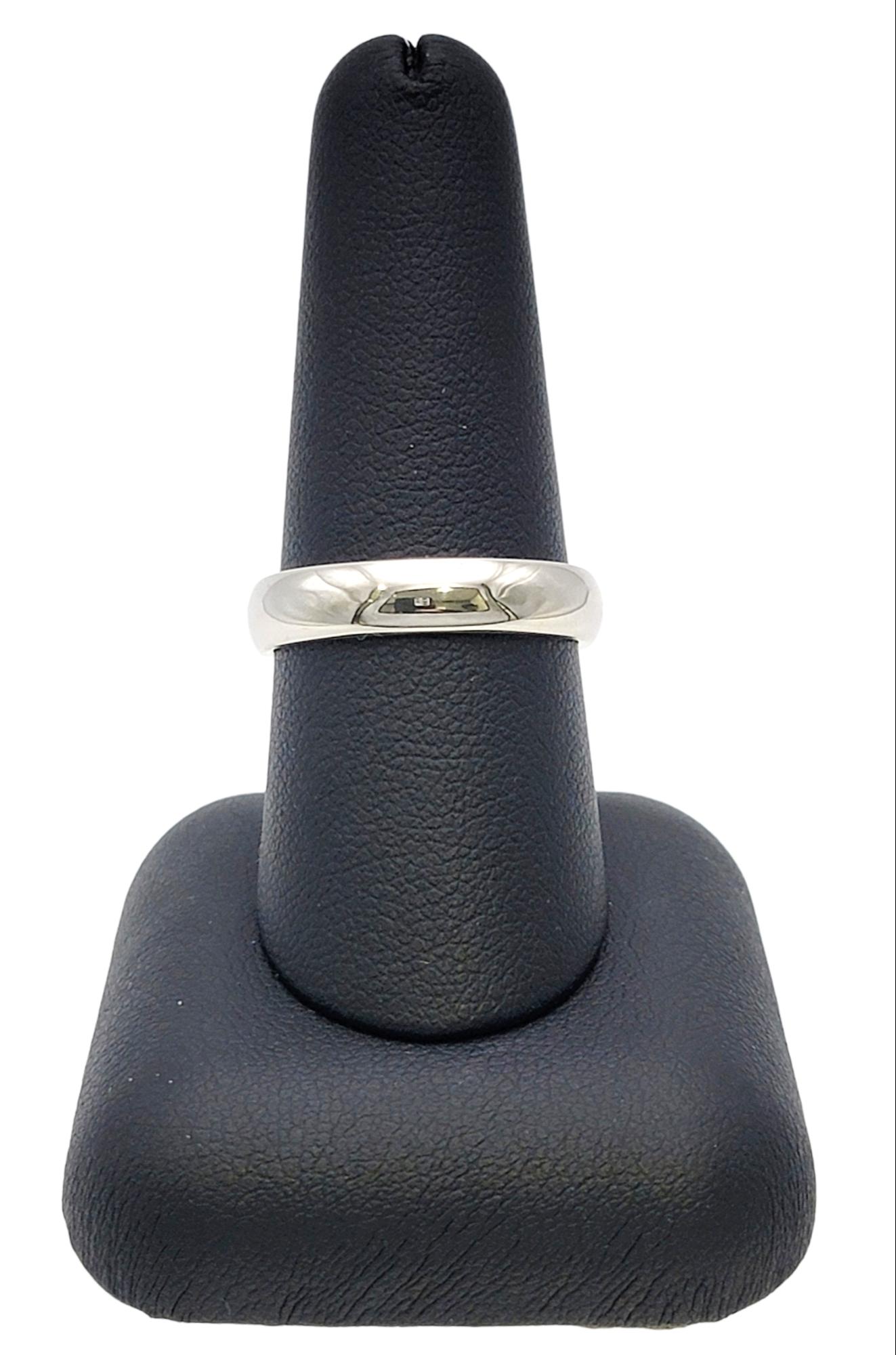 Tiffany & Co. Tiffany 'Forever' Polished Platinum Unisex Wedding Band Ring 8.75 For Sale 5