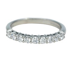 Tiffany & Co. Tiffany Forever Round Diamond Semi-Eternity Band Ring in Platinum