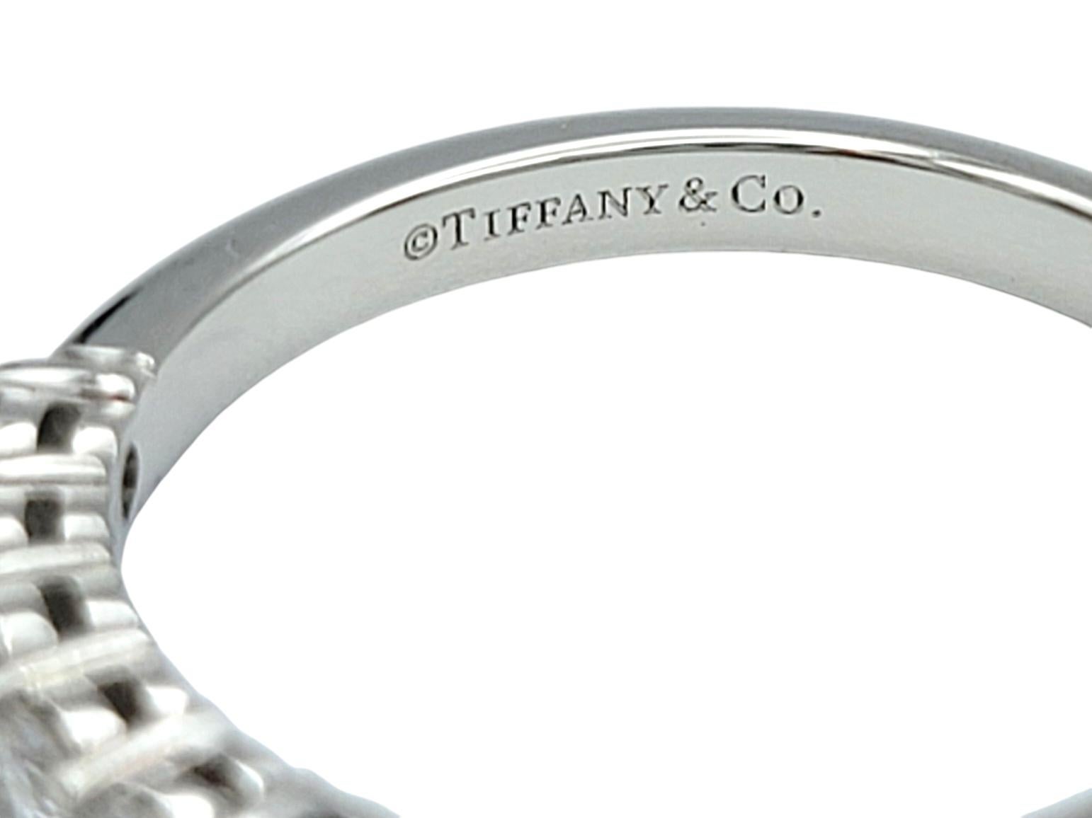 Tiffany & Co. Tiffany Forever Round Diamond Semi-Eternity Band Ring in Platinum In Good Condition For Sale In Scottsdale, AZ