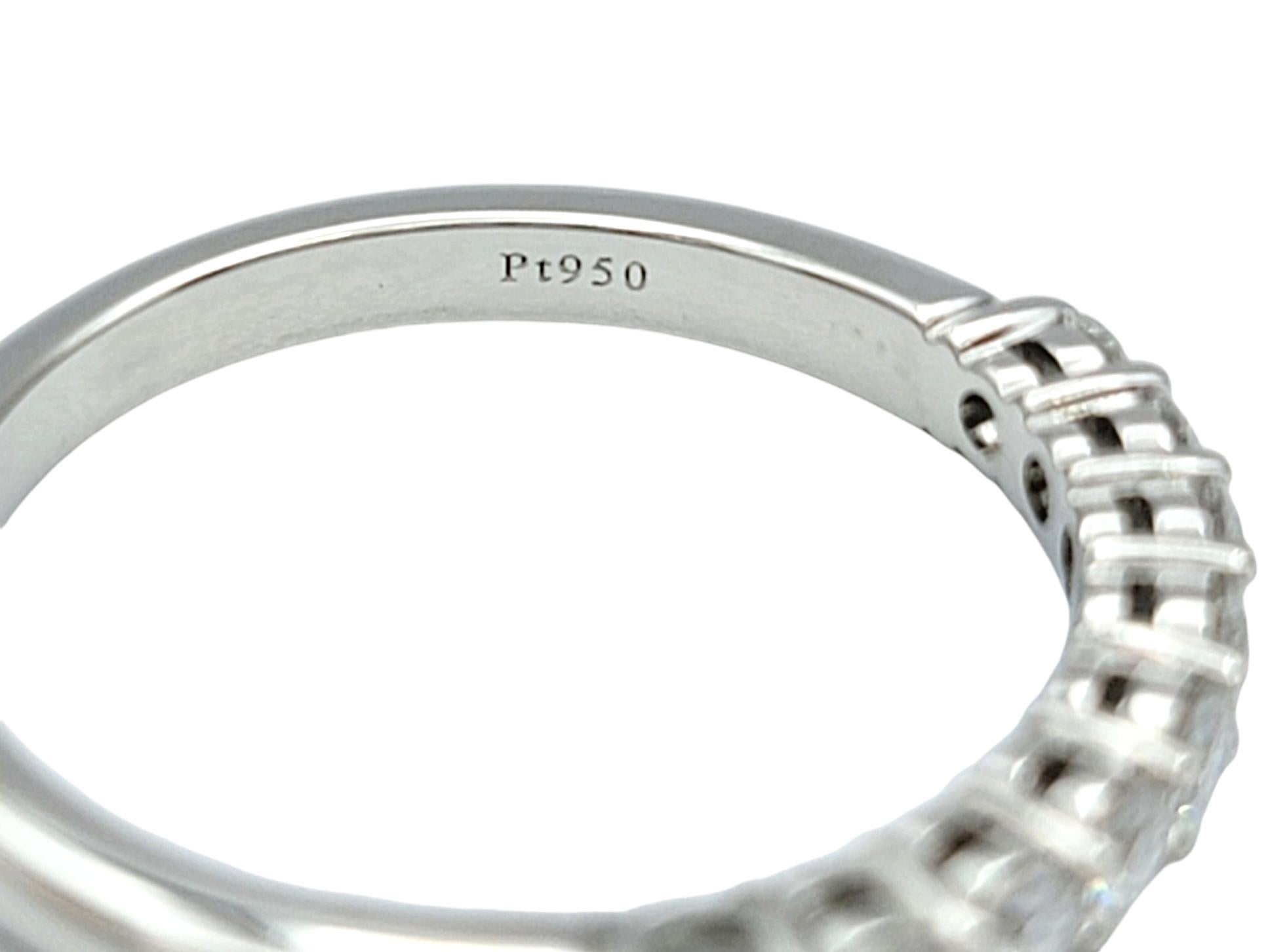 Women's Tiffany & Co. Tiffany Forever Round Diamond Semi-Eternity Band Ring in Platinum For Sale