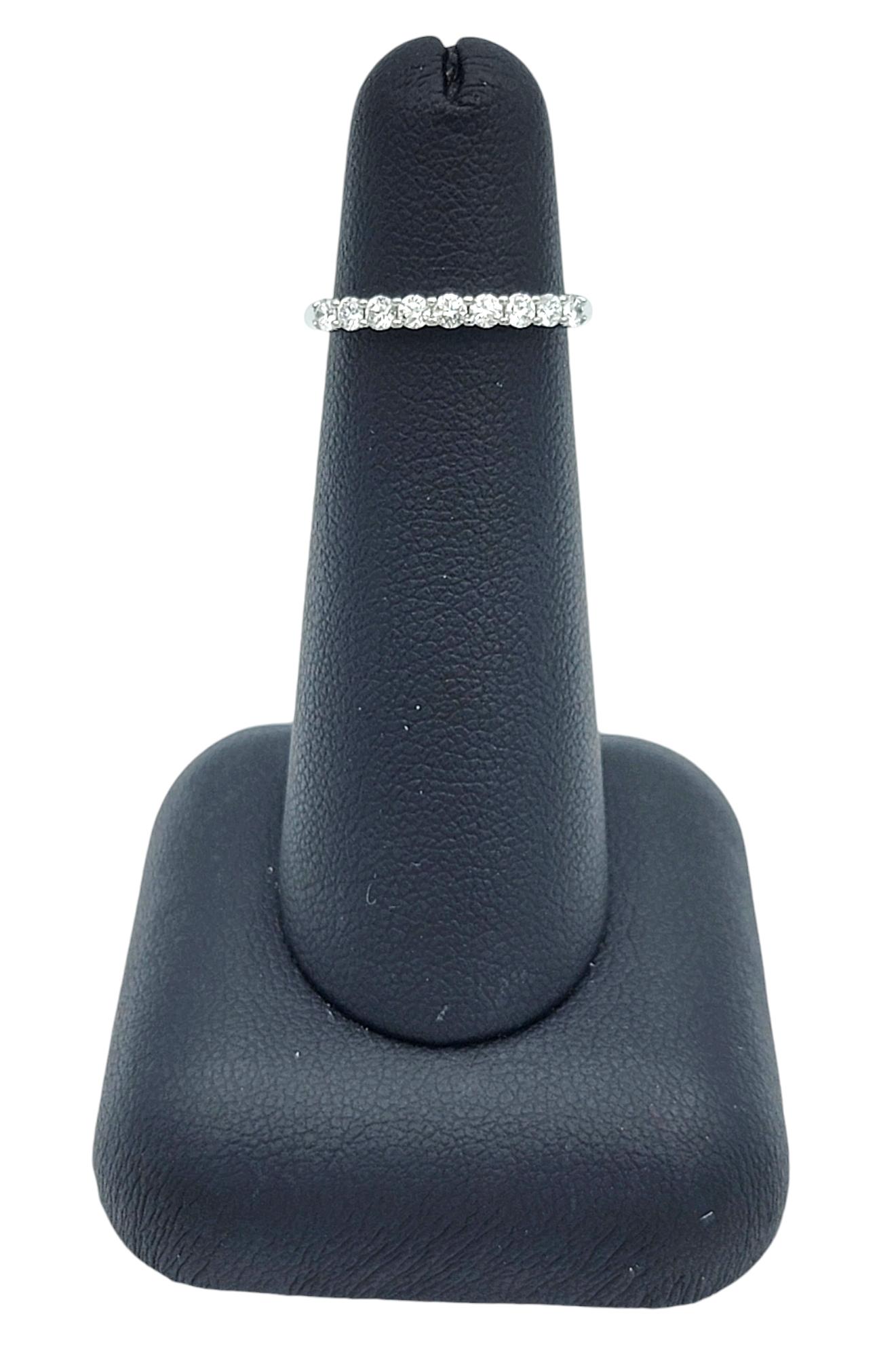 Tiffany & Co. Tiffany Forever Round Diamond Semi-Eternity Band Ring in Platinum For Sale 2