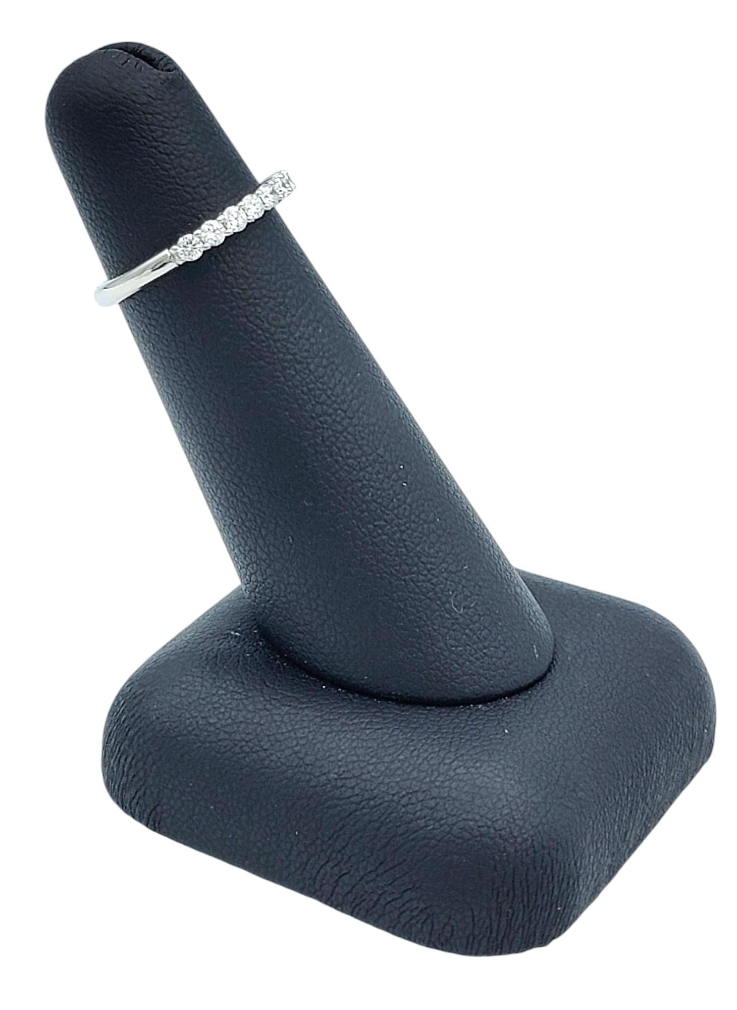 Tiffany & Co. Tiffany Forever Round Diamond Semi-Eternity Band Ring in Platinum For Sale 3