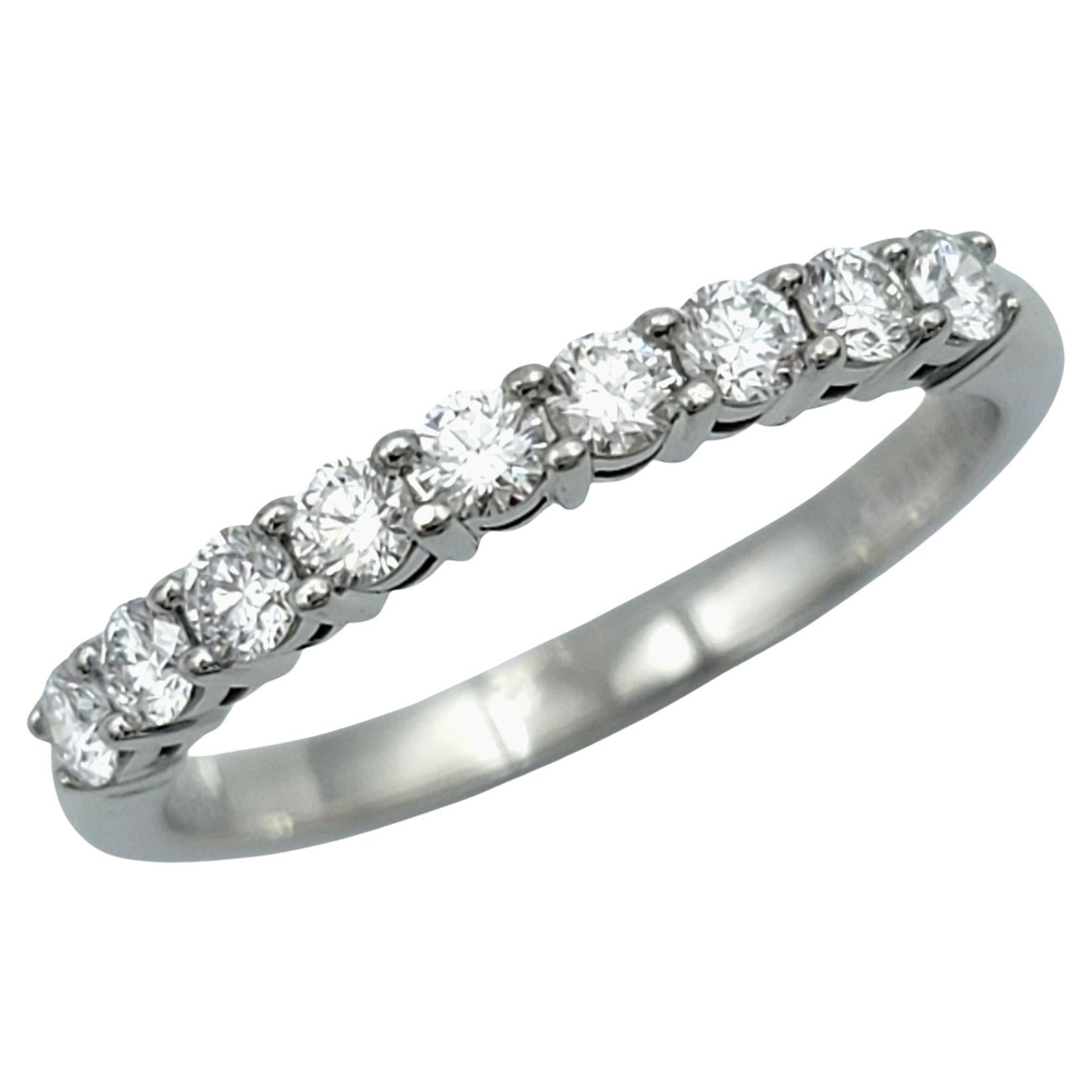 Tiffany & Co. Tiffany Forever Round Diamond Semi-Eternity Band Ring in Platinum