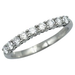 Tiffany & Co. Tiffany Forever Round Diamond Semi-Eternity Band Ring in Platinum
