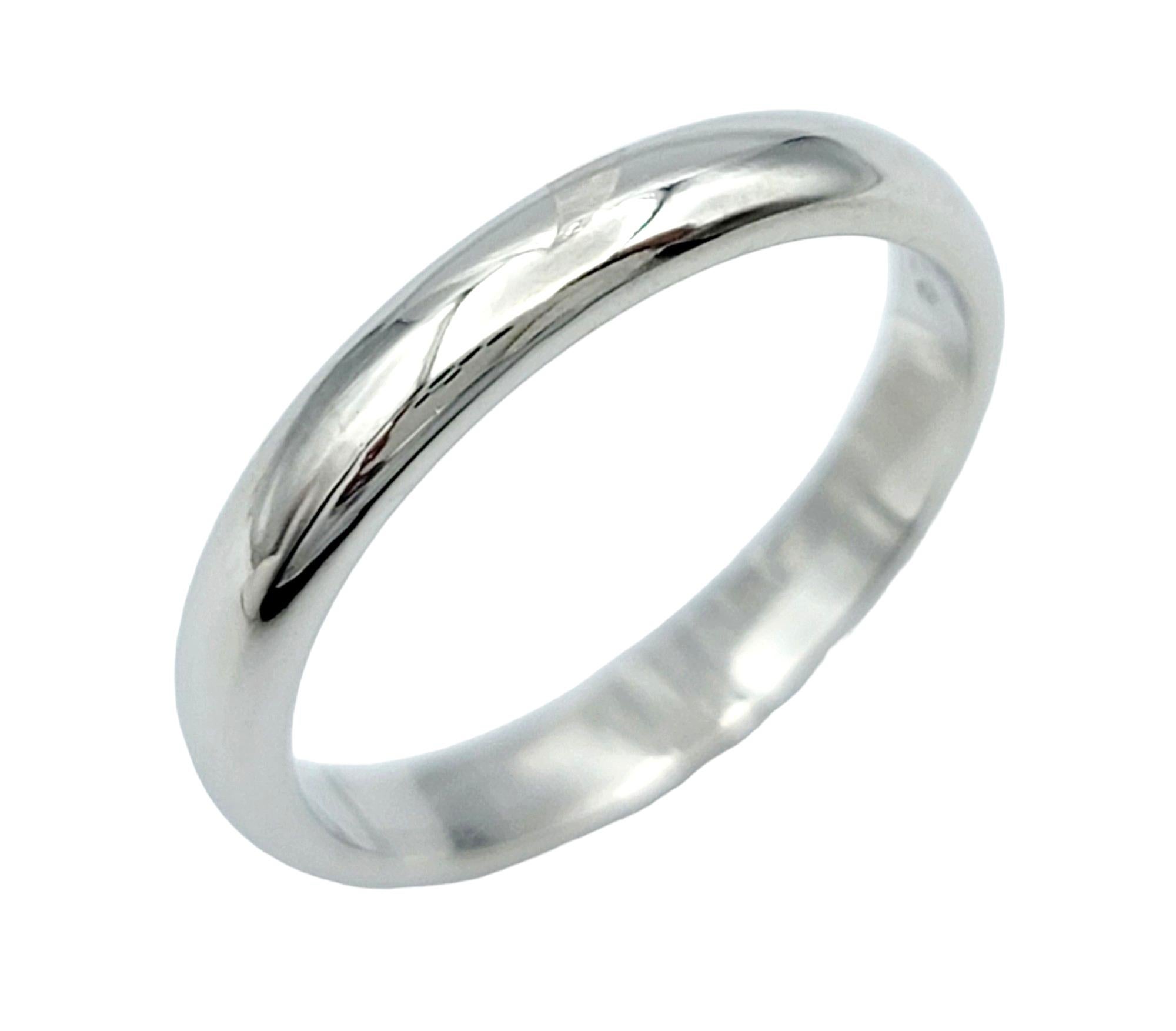 Contemporary Tiffany & Co. Tiffany Forever Wedding Band Ring Set in Polished Platinum For Sale