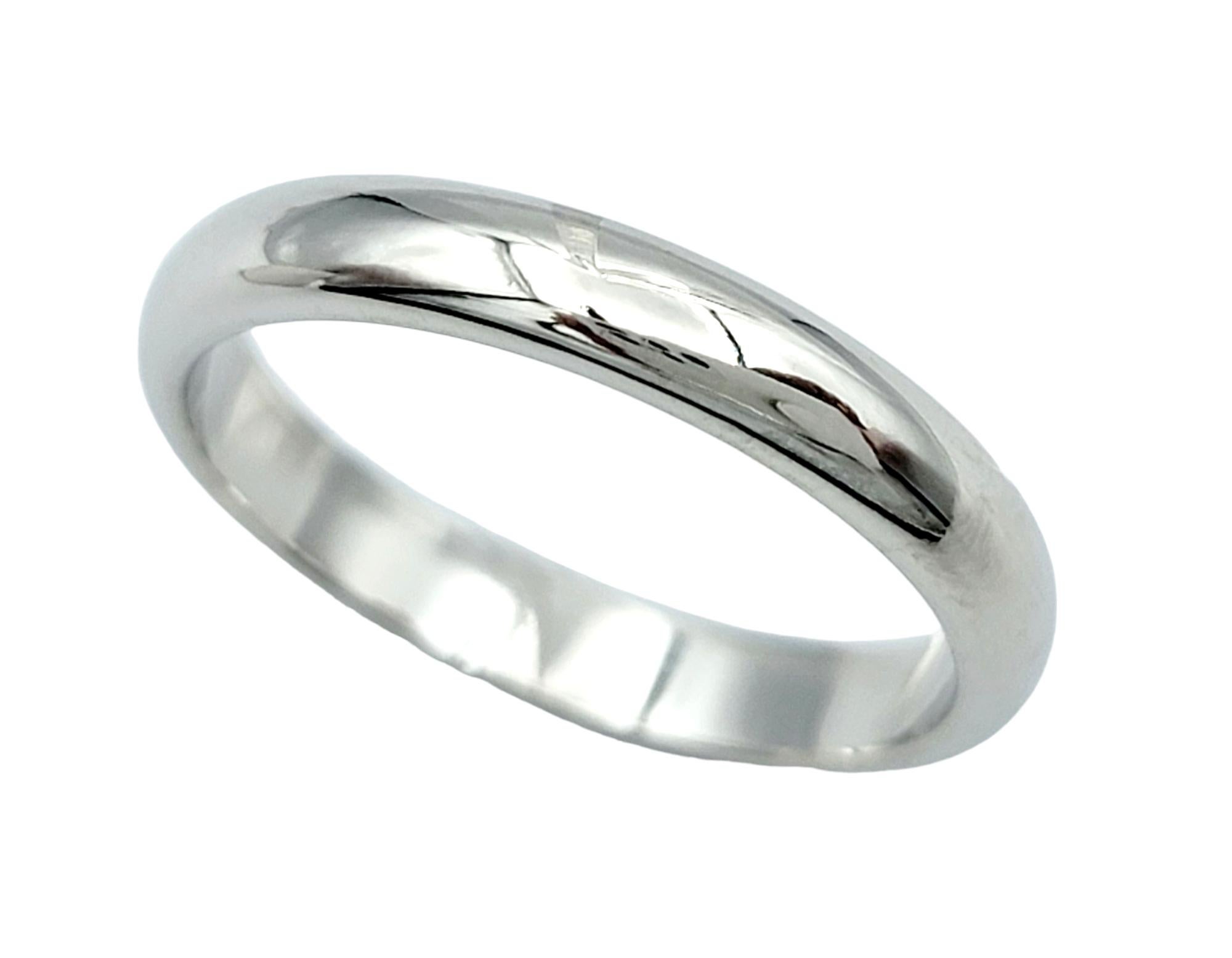 Tiffany & Co. Tiffany Forever Wedding Band Ring Set in Polished Platinum In Good Condition For Sale In Scottsdale, AZ