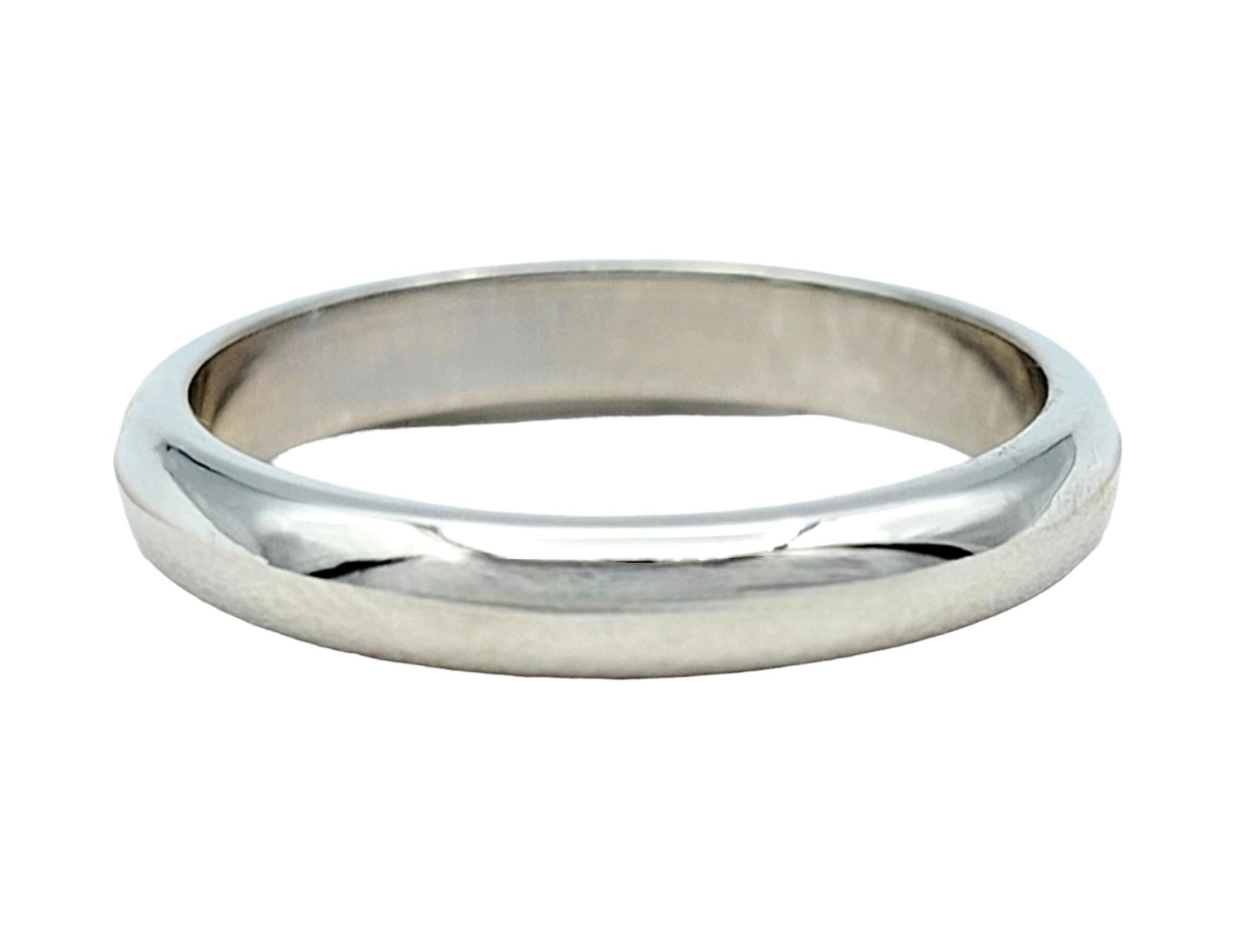 Women's Tiffany & Co. Tiffany Forever Wedding Band Ring Set in Polished Platinum For Sale