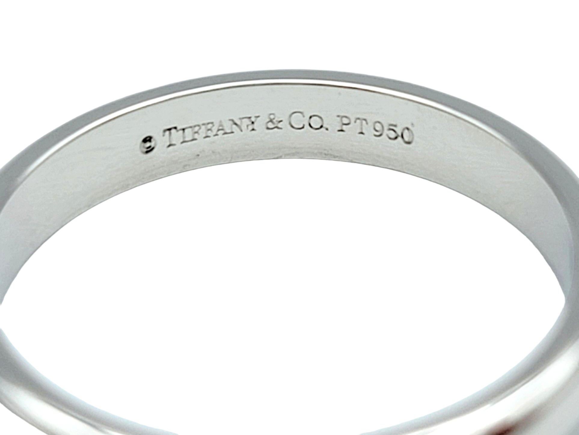 Tiffany & Co. Tiffany Forever Wedding Band Ring Set in Polished Platinum For Sale 2