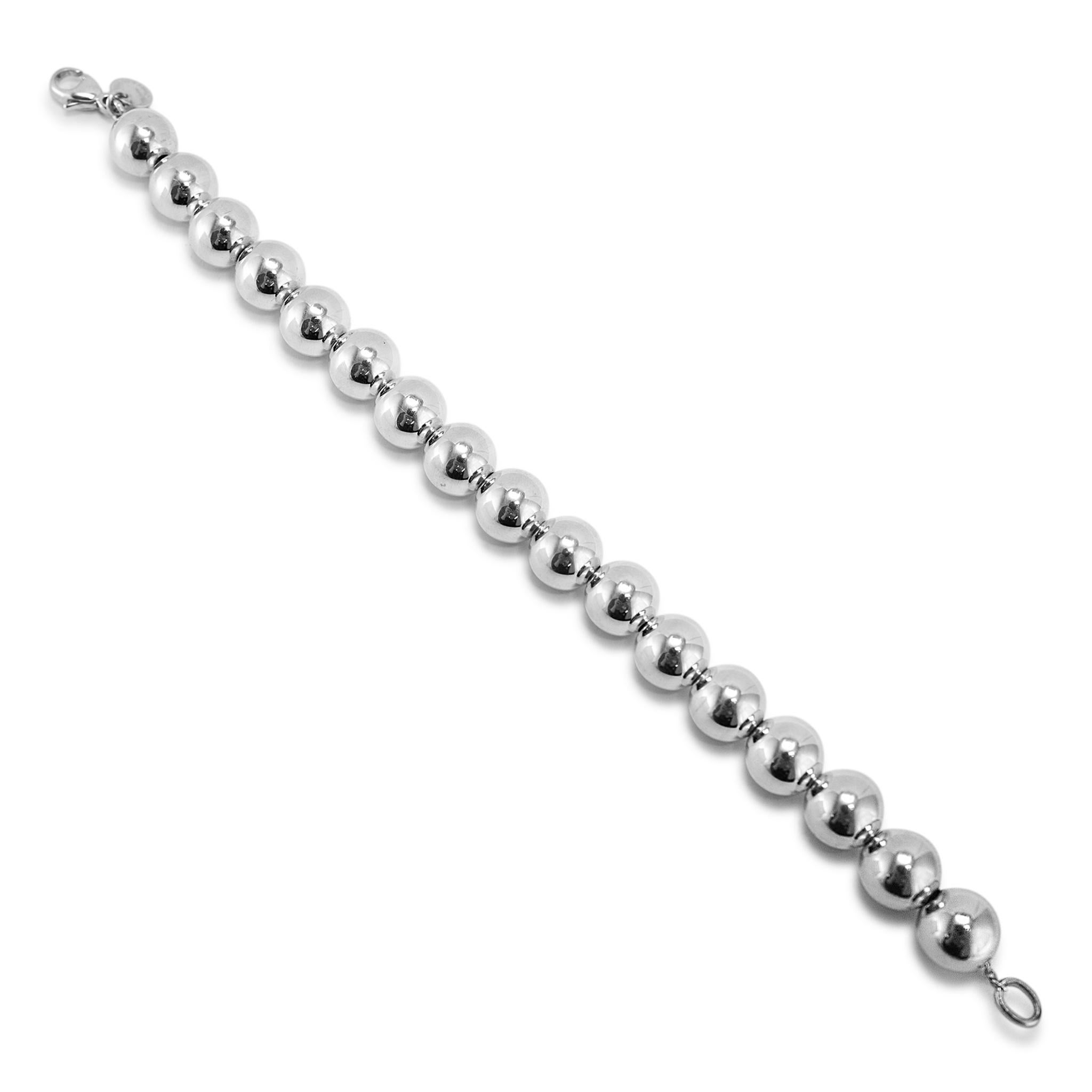 Tiffany & Co. Pulsera de bolas Tiffany Hardwear 925 en plata, pulsera de bolas de 10 MM en Excelente estado para la venta en Houston, TX