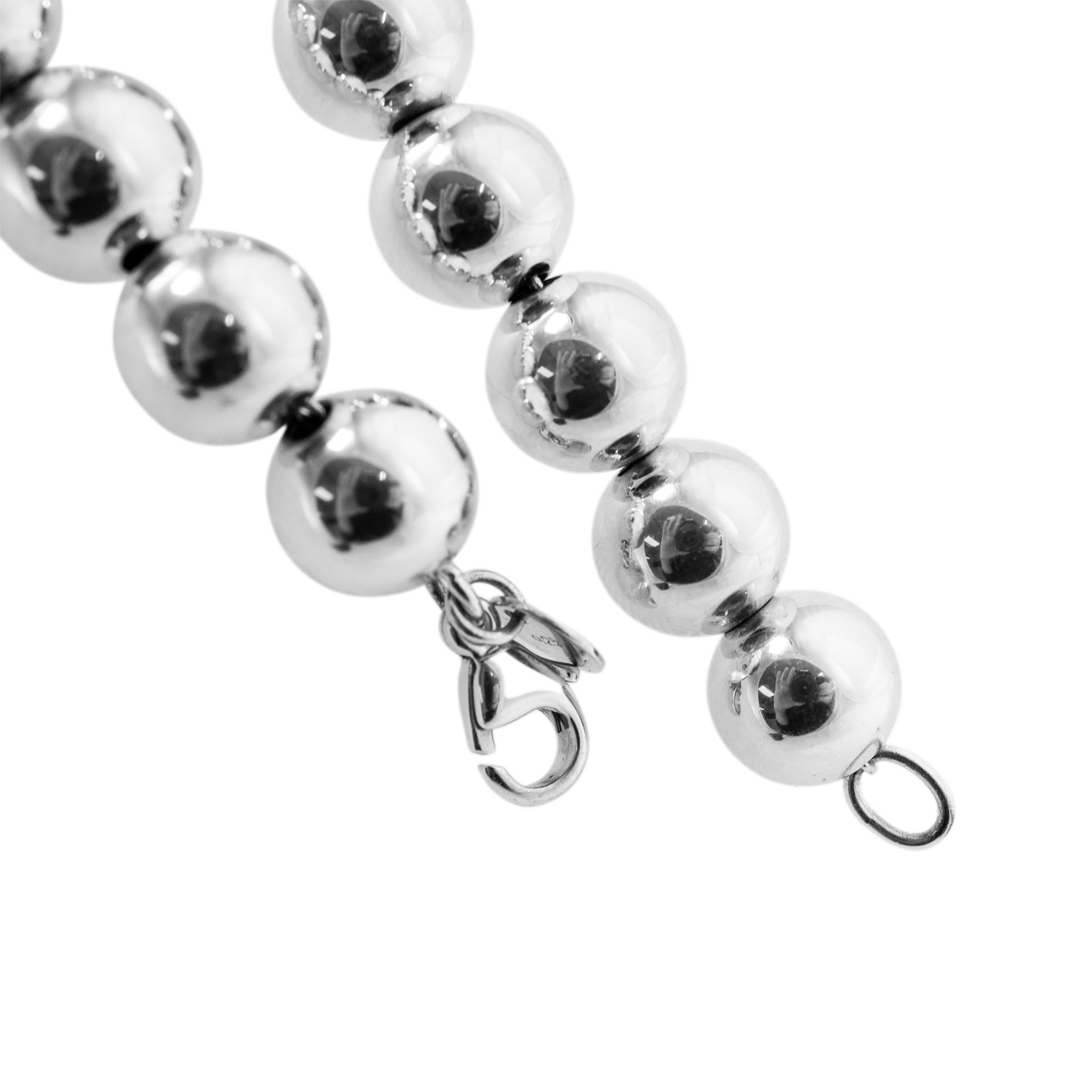 Tiffany & Co. Pulsera de bolas Tiffany Hardwear 925 en plata, pulsera de bolas de 10 MM en venta 2