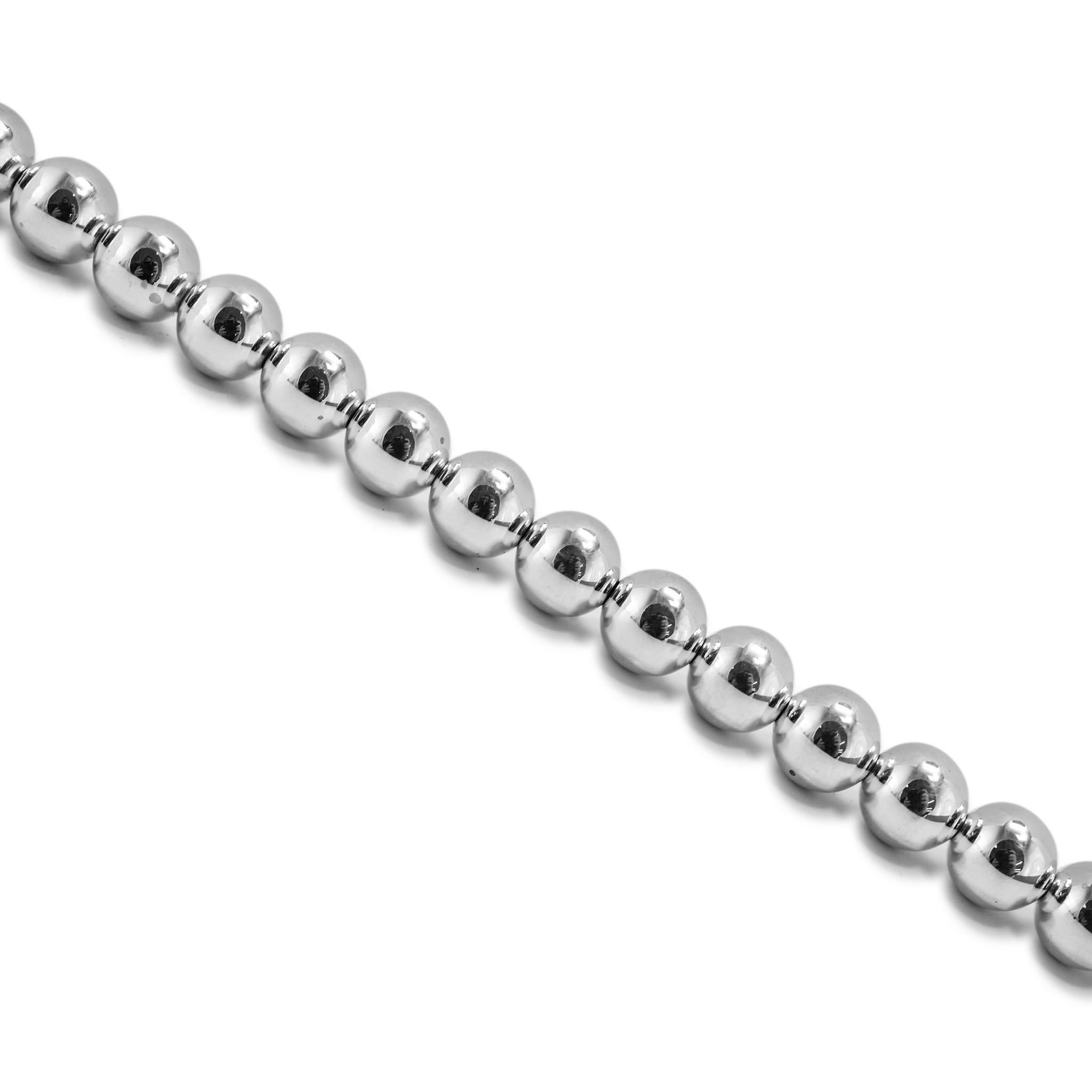 Tiffany & Co. Tiffany Hardwear 925 Sterling Silber abgestufte Kugel Halskette im Zustand „Hervorragend“ im Angebot in Houston, TX