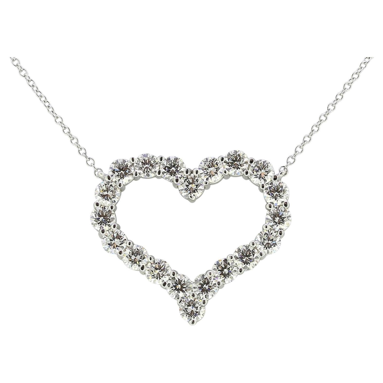 Tiffany & Co. Tiffany Hearts 2.00 Carat Diamond Necklace For Sale