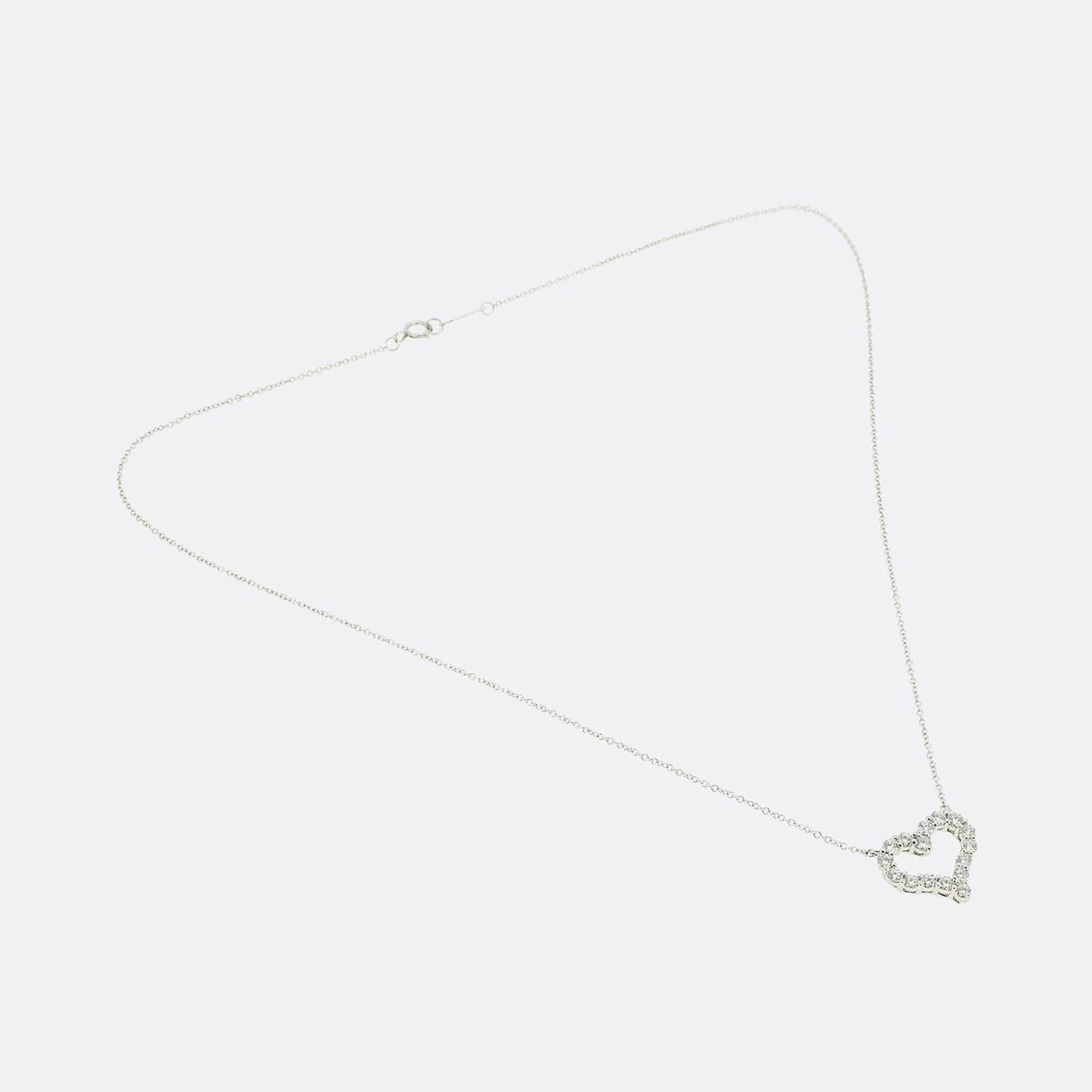 Tiffany & Co. Tiffany Hearts Small Diamond Necklace In Excellent Condition In London, GB
