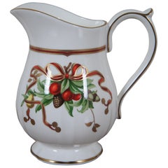 Tiffany & Co Tiffany Holiday Chirstmas Garland 32 Ounce Drink Creamer Pitcher 7"