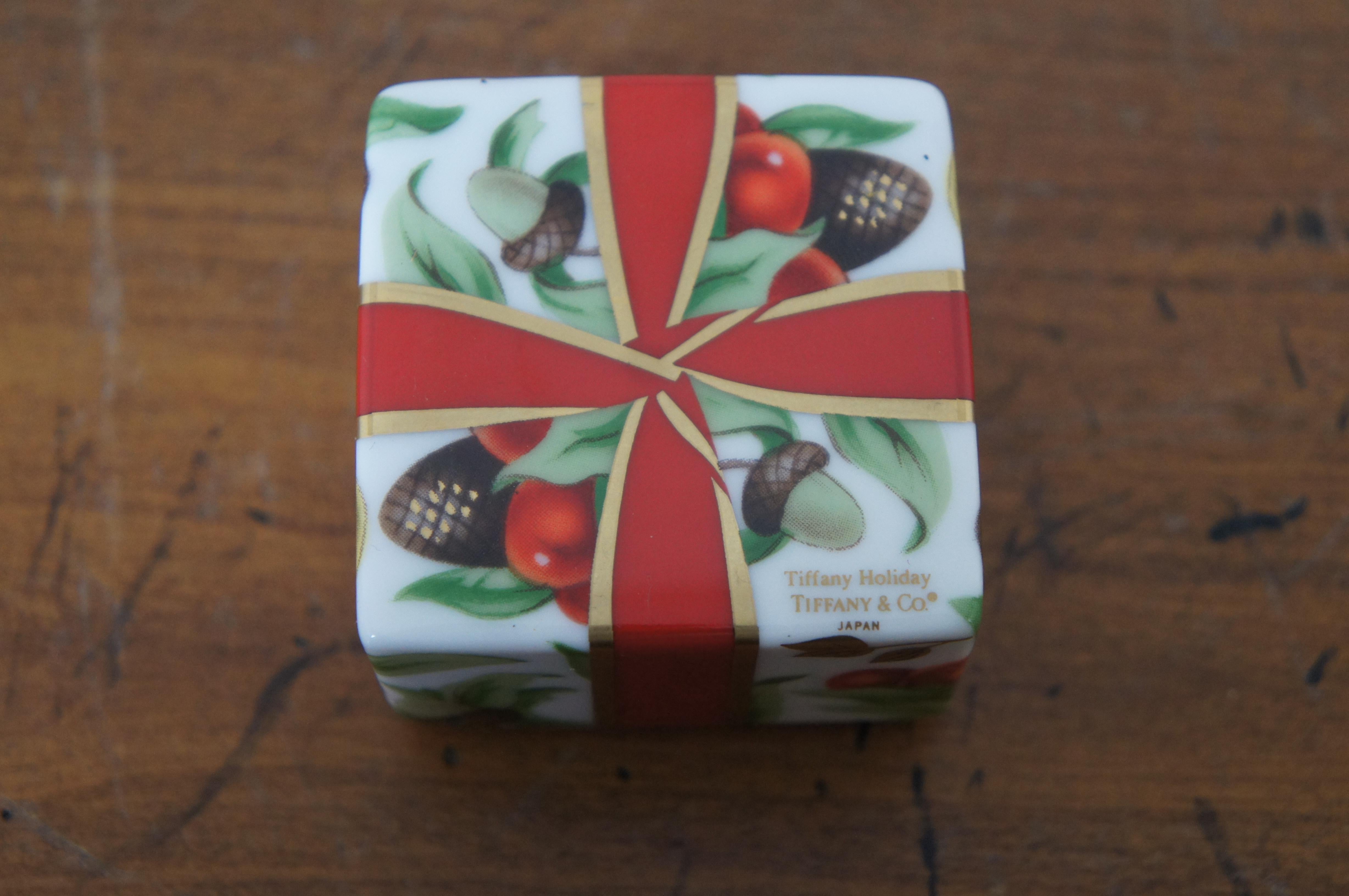 Tiffany & Co Tiffany Holiday Christmas Present Garland Gift Bow Trinket Box 2