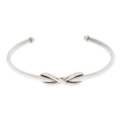 Tiffany and Co. Tiffany Infinity Silver Open Cuff Bracelet at 1stDibs | tiffany  infinity bracelet, infinity bracelet tiffany, tiffany infinity bangle