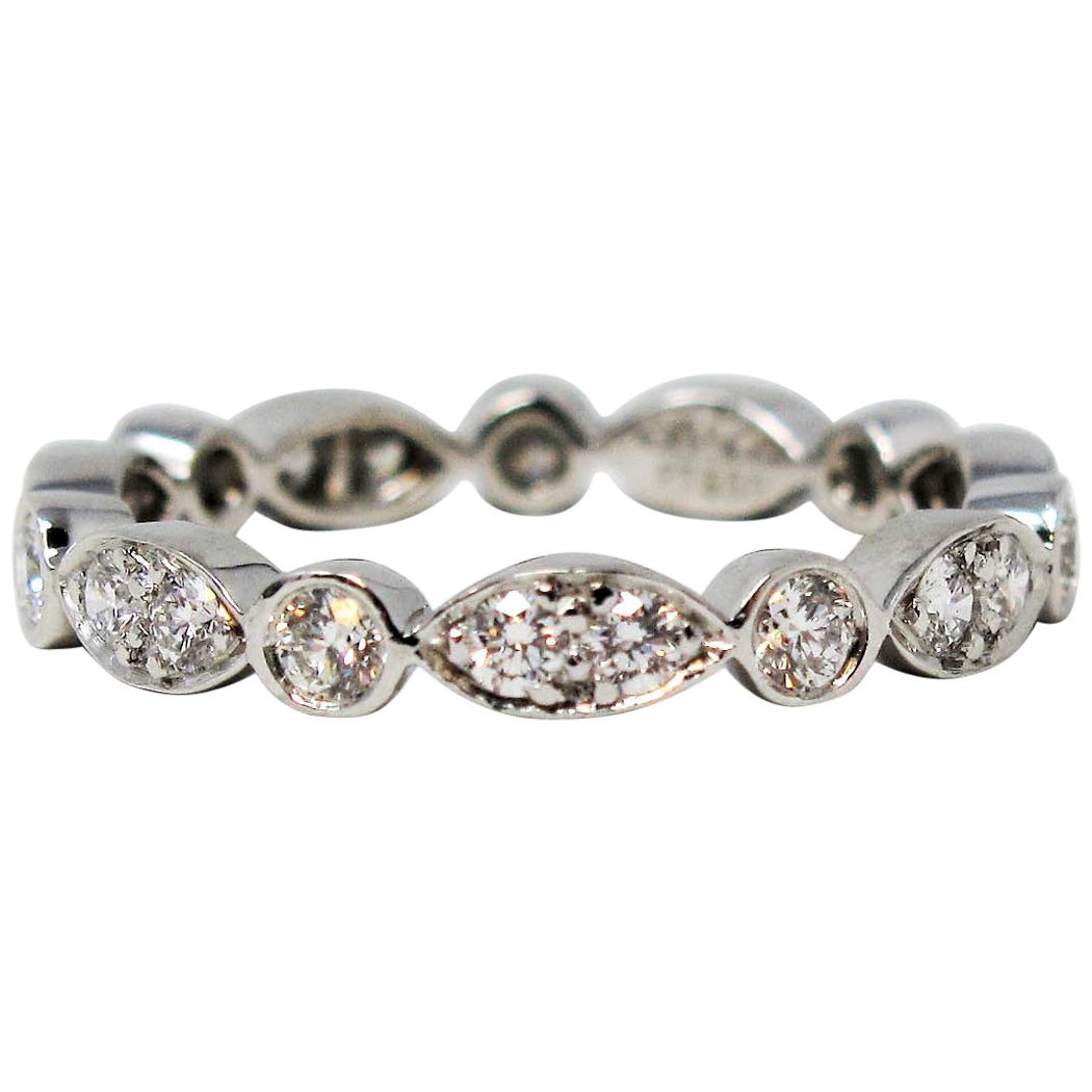 Tiffany & Co. Tiffany Jazz .61 Carat Round Diamond Band Ring in Platinum