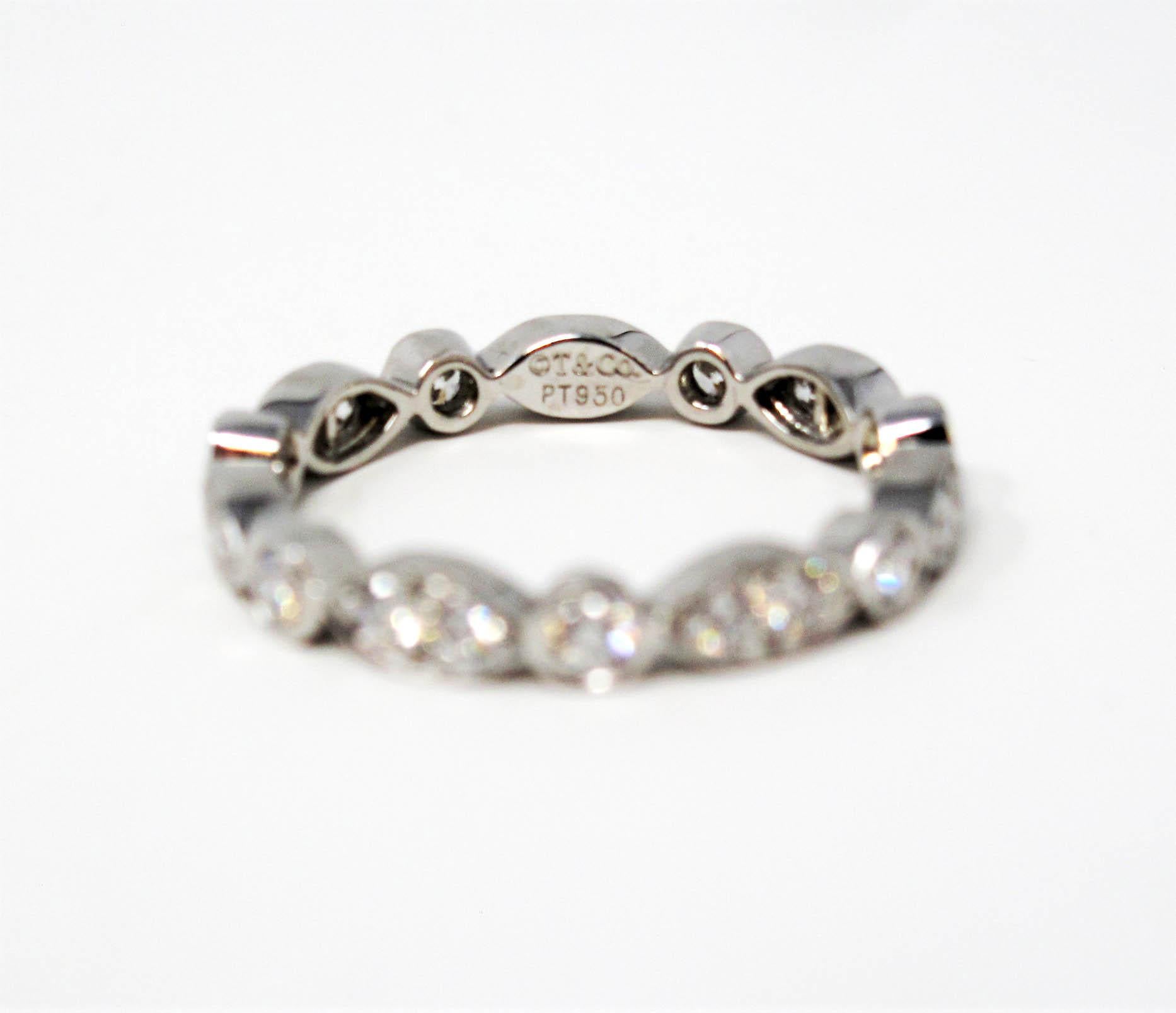 Women's Tiffany & Co. Tiffany Jazz .61 Carat Round Diamond Band Ring in Platinum