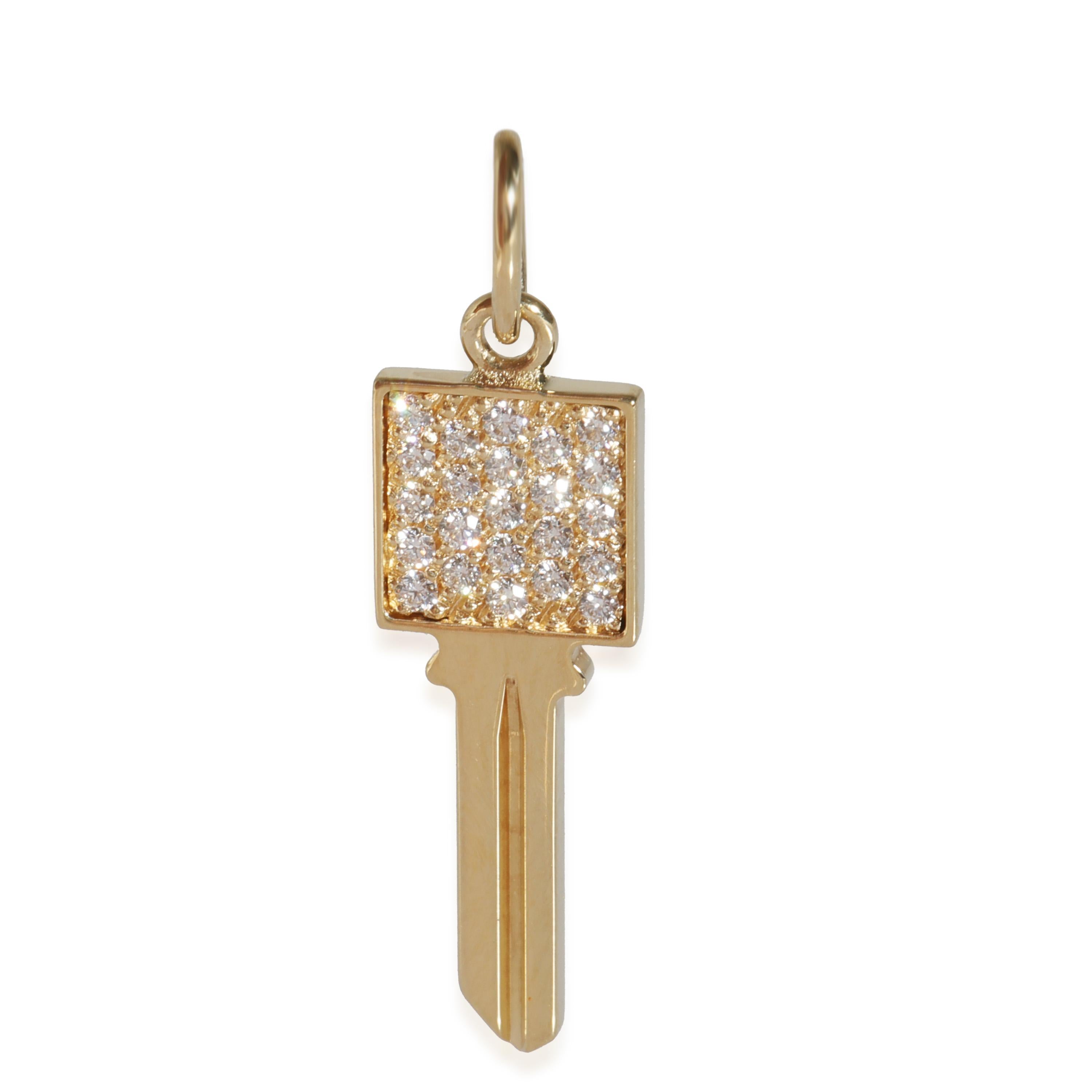 Women's Tiffany & Co. Tiffany Key Pendant in 18k Yellow Gold 0.12 CTW