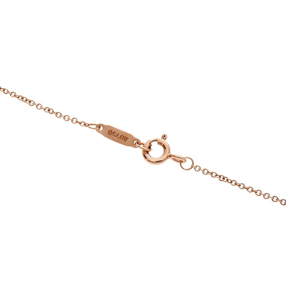 Contemporary Tiffany & Co. Tiffany Keys Crown Key Diamond 18K Yellow Gold Pendant Necklace