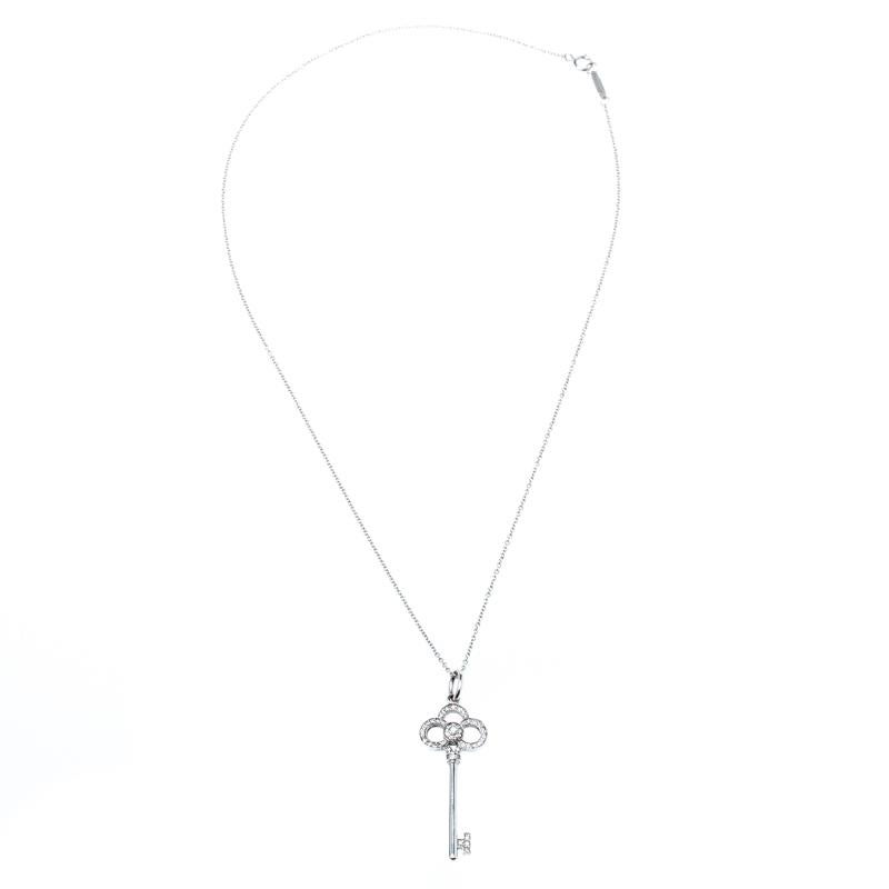 One look at this beauty from Tiffany & Co. and you'll know why diamonds are a girl's best friend. Tiffany and Co. carry the reputation of excellent craftsmanship and exquisite creativity when it comes to jewellery, and this gorgeous Key necklace in