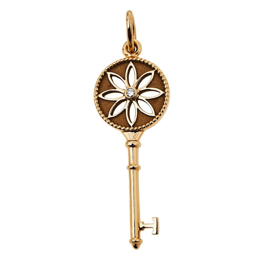 Tiffany and Co. Tiffany Keys Daisy Key Diamond 18K Rose Gold
