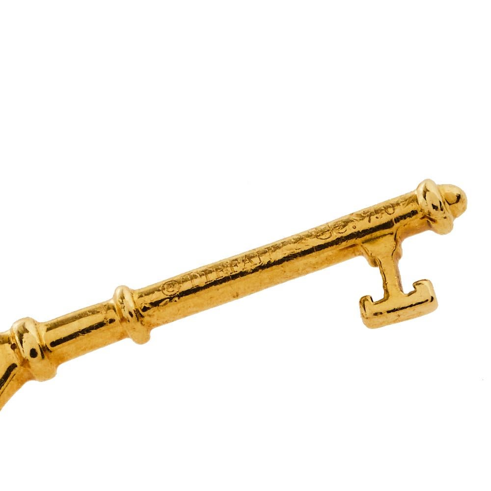 Uncut Tiffany & Co. Tiffany Keys Daisy Key Diamond 18K Yellow Gold Pendant