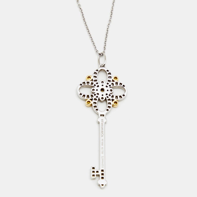 Tiffany and Co. Tiffany Keys Hue Diamond 18k Yellow Gold Platinum ...