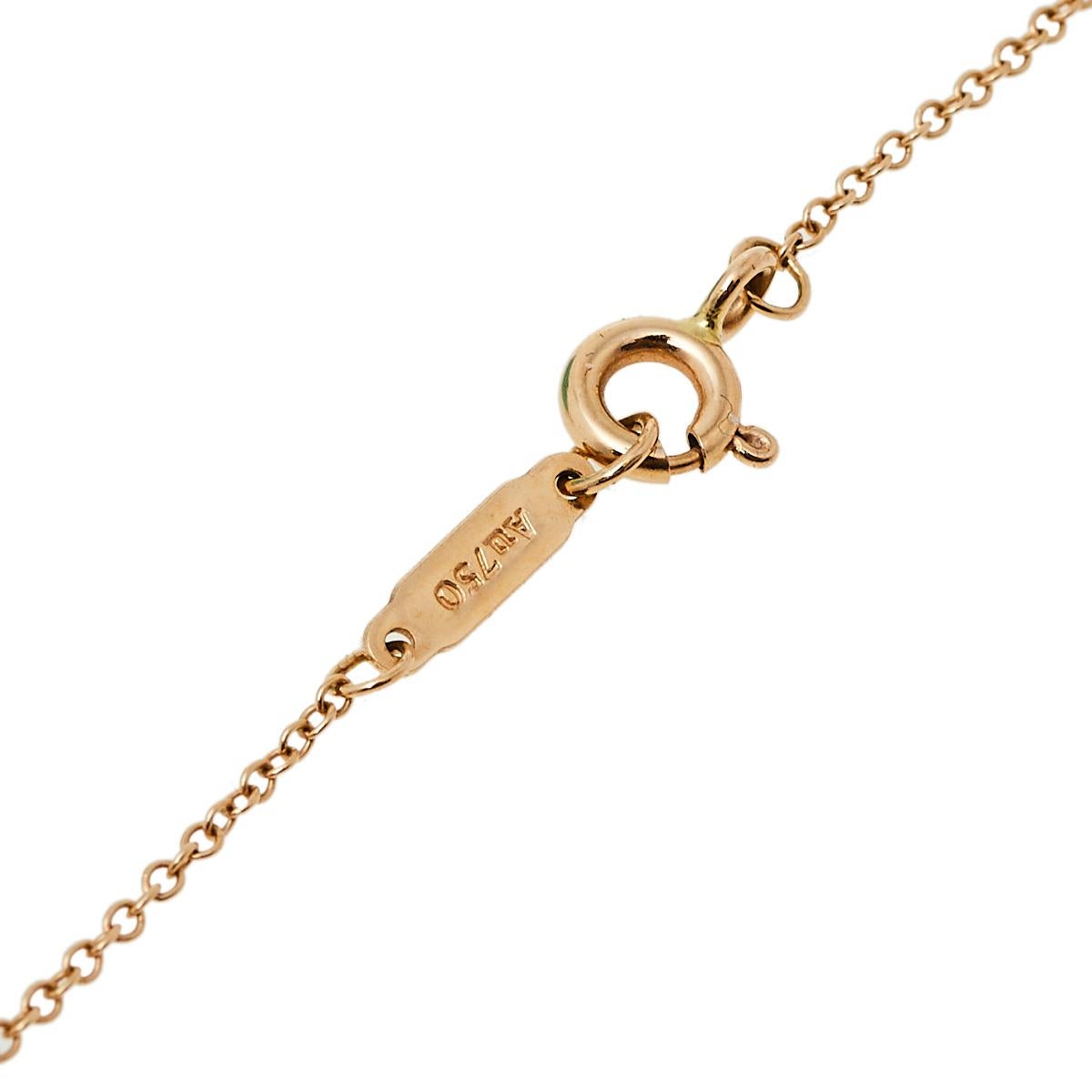 Contemporary Tiffany & Co. Tiffany Keys Modern Keys Diamond 18k Gold Pendant Necklace