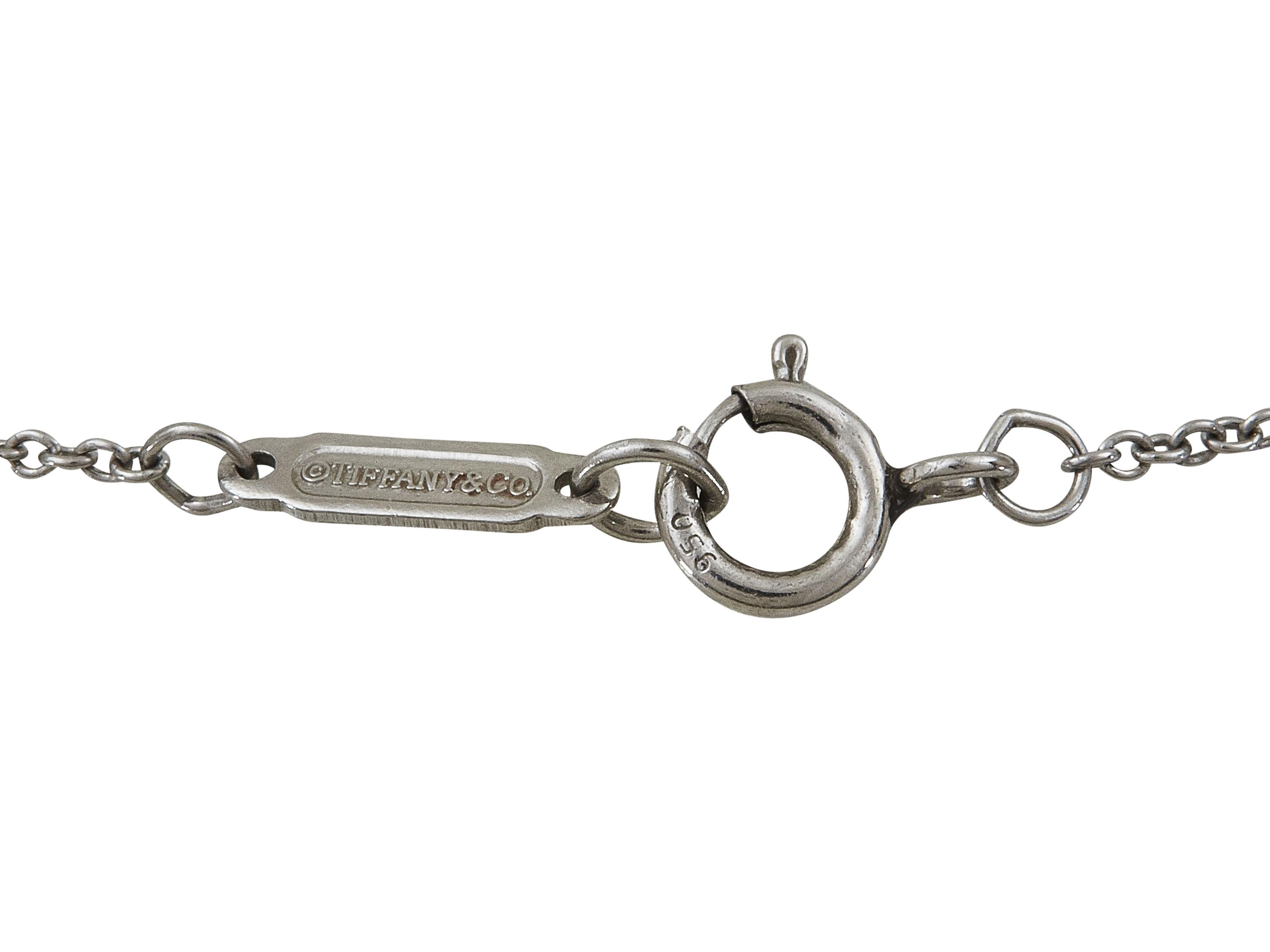 Tiffany & Co. Ciondolo Tiffany Keys in platino con diamante e rubino In condizioni ottime in vendita a New York, NY