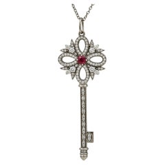 Tiffany & Co. Ciondolo Tiffany Keys in platino con diamante e rubino