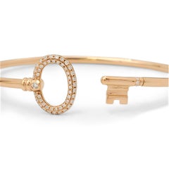 Tiffany & Co. 'Tiffany Keys' Rose Gold and Diamond Wire Bracelet