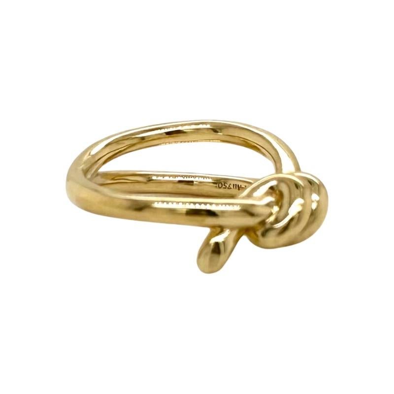 Tiffany & Co. Tiffany Ring aus 18 Karat Gelbgold mit Knoten, Größe 8 im Angebot 1