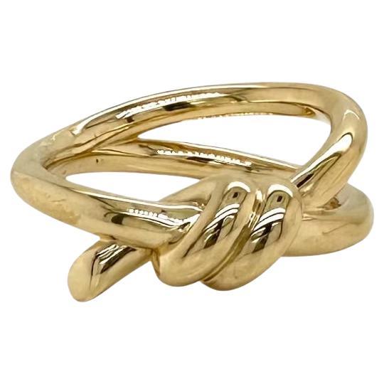 Tiffany & Co. Tiffany Ring aus 18 Karat Gelbgold mit Knoten, Größe 8 im Angebot