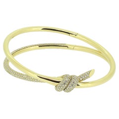 Tiffany & Co. Brazalete con bisagra de doble fila de nudos Tiffany