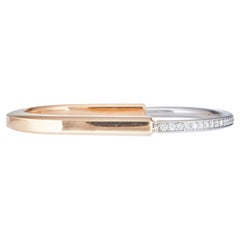Tiffany & Co. Tiffany Lock 18K RG & WG Bracelet