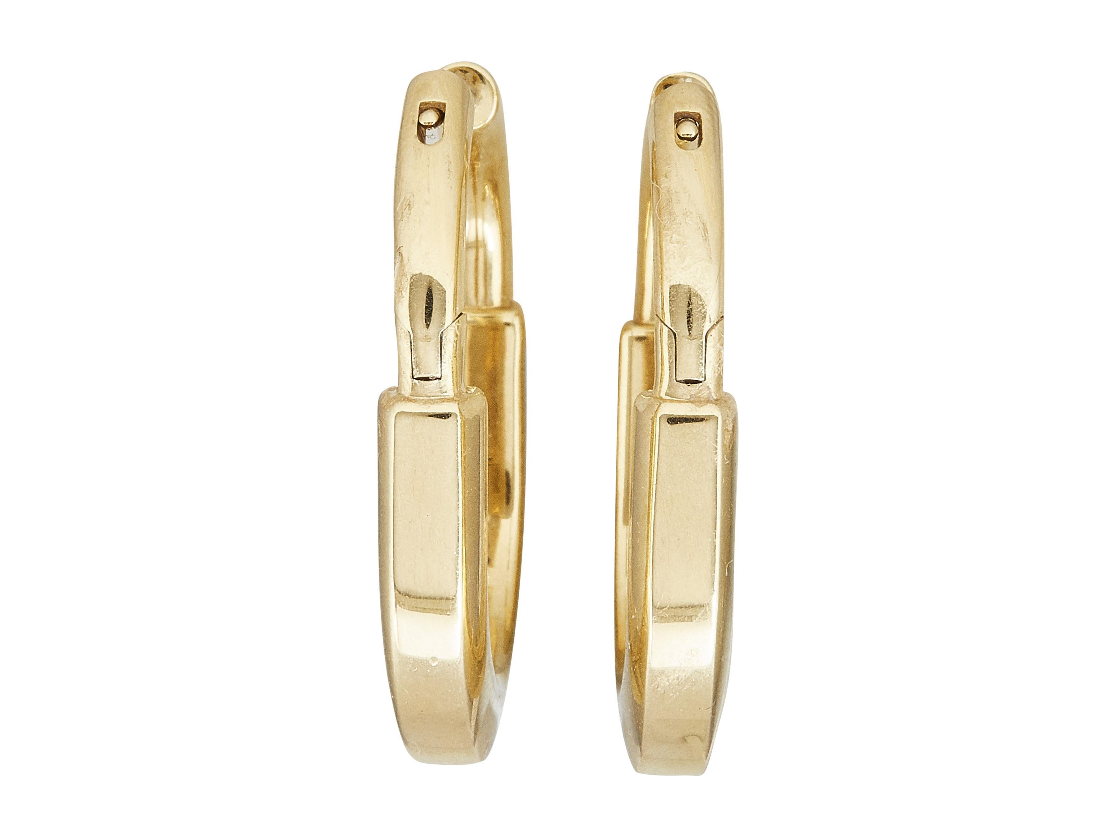 Taglio rotondo Tiffany & Co. Orecchini Tiffany Lock medi in oro giallo 18 carati con diamante in vendita