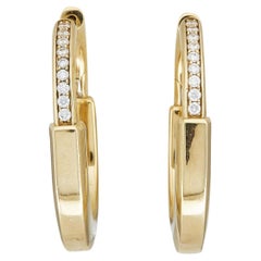 Tiffany & Co. Orecchini Tiffany Lock medi in oro giallo 18 carati con diamante