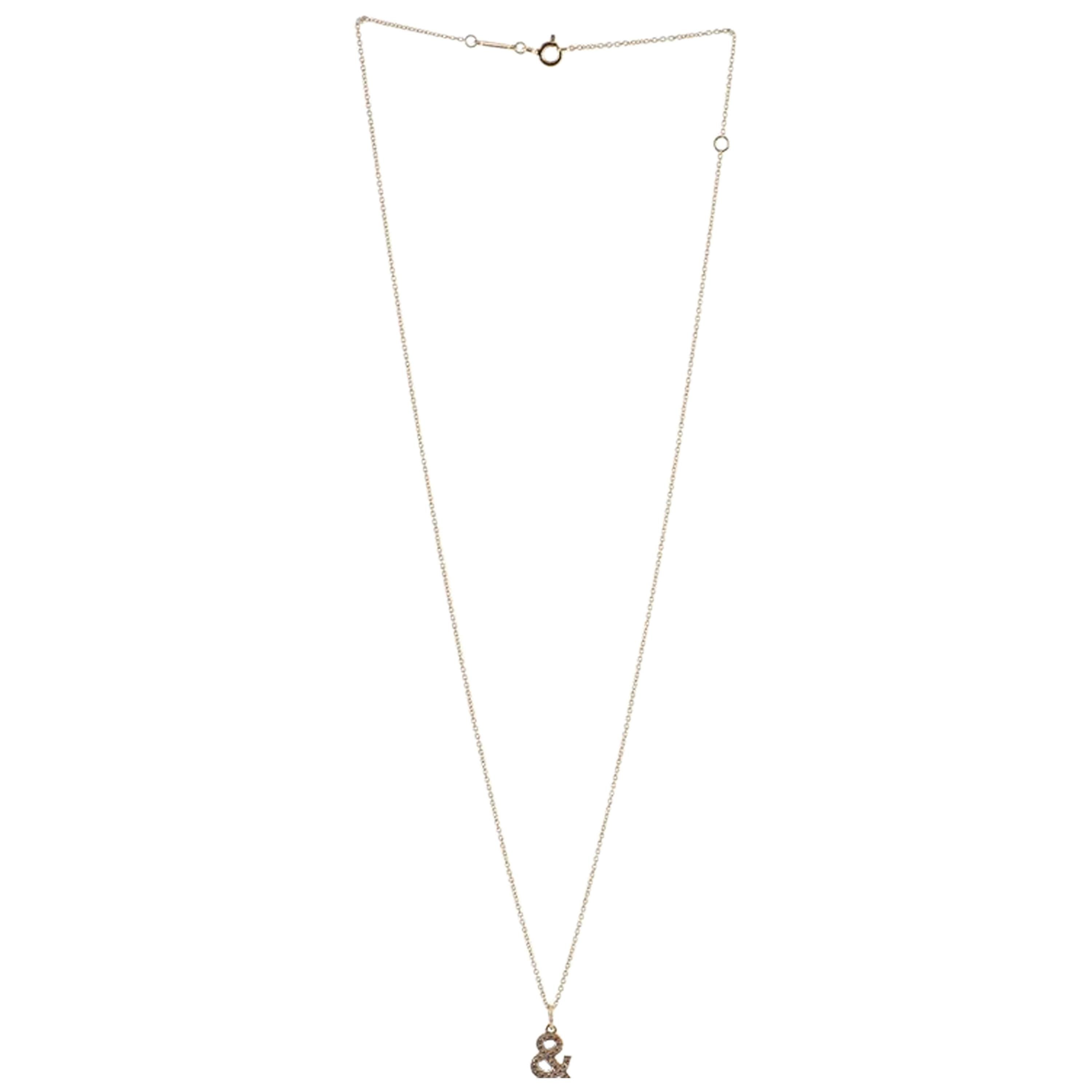 Tiffany & Co. Tiffany & Love Ampersand Pendant Necklace 18 Karat Rose Gold