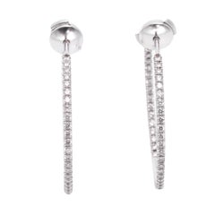 Tiffany & Co. - Boucles d'oreilles en or blanc 18 carats avec diamants Tiffany Metro