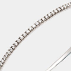 Tiffany & Co. Tiffany Metro Hinge Diamond 18k White Gold Bracelet SM