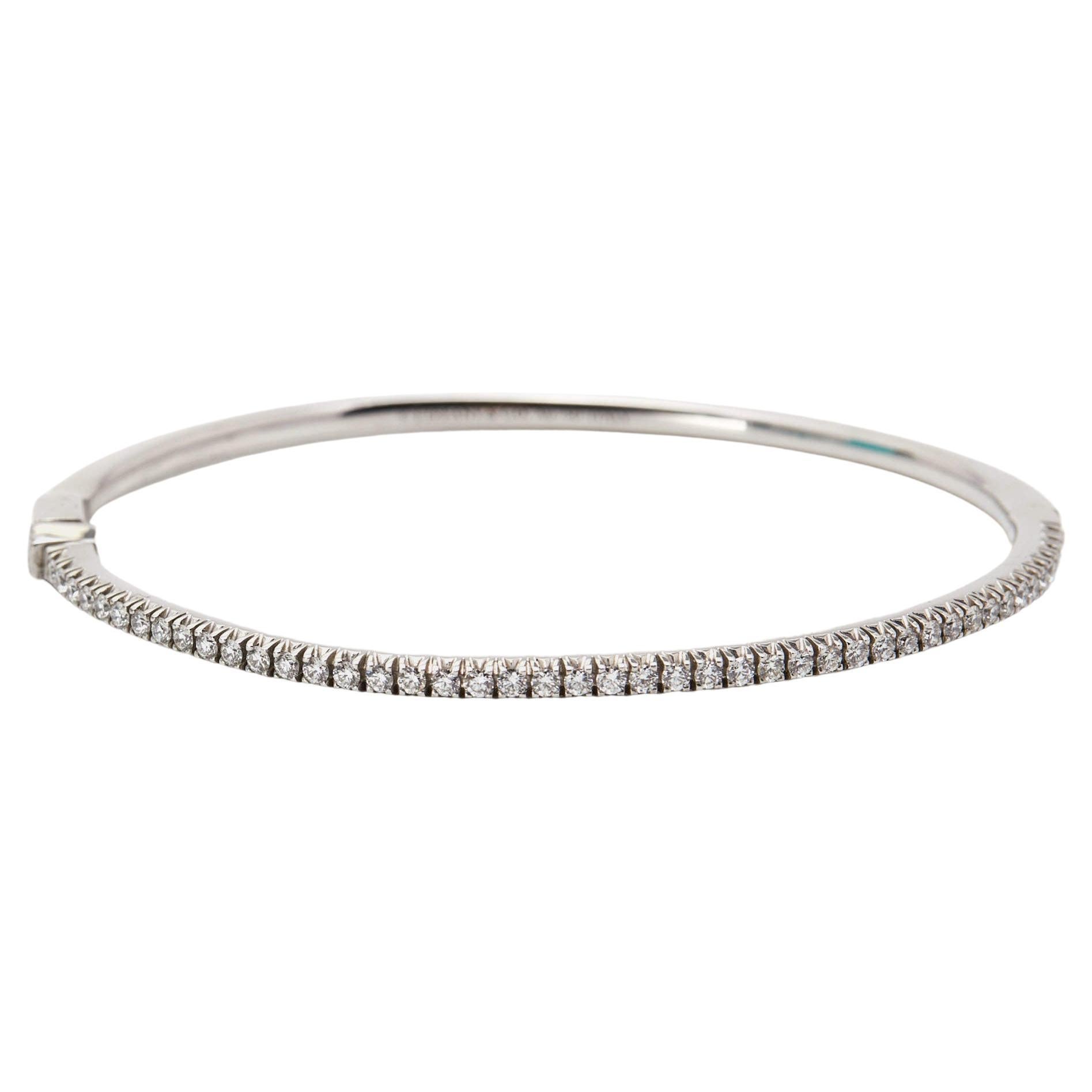 Tiffany & Co. Tiffany Metro Hinge Diamant-Armband aus 18 Karat Weißgold SM im Angebot